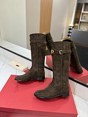 VLTN Vlogo Signature Suede Boot Brown 30mm - 3