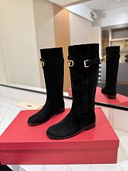 VLTN Vlogo Signature Suede Boot Black 30mm - 5