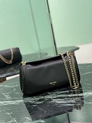 Prada Small Tumulte Nappa Leather Bag 1BD395 Black - 24×13×13cm - 2