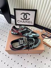 Miumiu Gymnasium Technical Fabric and Python Low Top Sneakers 20319 - 2