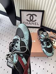 Miumiu Gymnasium Technical Fabric and Python Low Top Sneakers 20319 - 3