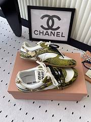 Miumiu Gymnasium Technical Fabric and Python Low Top Sneakers 20320 - 5