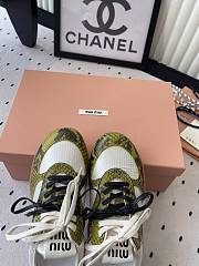 Miumiu Gymnasium Technical Fabric and Python Low Top Sneakers 20320 - 4