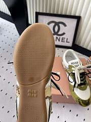 Miumiu Gymnasium Technical Fabric and Python Low Top Sneakers 20320 - 3