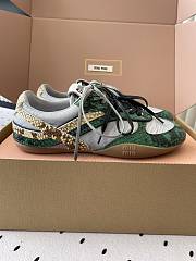 Miumiu Gymnasium Technical Fabric and Python Low Top Sneakers 20321 - 1
