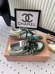 Miumiu Gymnasium Technical Fabric and Python Low Top Sneakers 20321 - 6