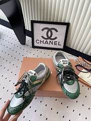 Miumiu Gymnasium Technical Fabric and Python Low Top Sneakers 20321 - 5