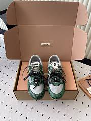 Miumiu Gymnasium Technical Fabric and Python Low Top Sneakers 20321 - 3