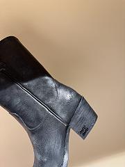Miumiu 60mm Embroidered Leather Cowboy Boots Black - 3