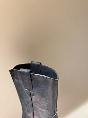 Miumiu 60mm Embroidered Leather Cowboy Boots Black - 4