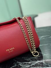 Prada Small Tumulte Nappa Leather Bag 1BD395 Red - 24×13×13cm - 4
