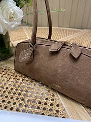 Alaia Le Teckel Medium Bag In Nubuk Calfskin Brown - 33x11x10cm - 2