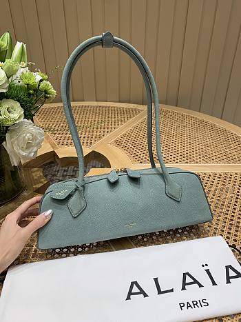 Alaia Le Teckel Medium Bag In Nubuk Calfskin Sage - 33x11x10cm