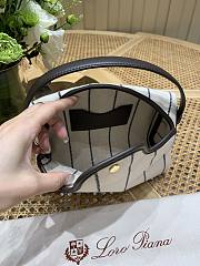 Loro Piana Travel Pouch Cotton Blue/Ecru/Dark Chocolate/Sun Gold - 22x7.5x15cm - 3