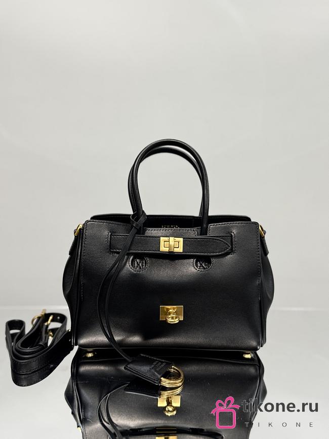 Balenciaga Bel Air Mini Carry All Bag Black Gold - 23x10x8cm - 1