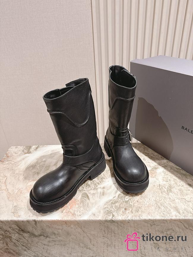 Balenciaga Venom Boot in Black Calfskin - 1