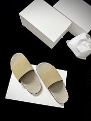 The Row Hugh Slide Beige in Suede  - 6