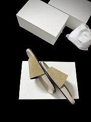 The Row Hugh Slide Beige in Suede  - 3