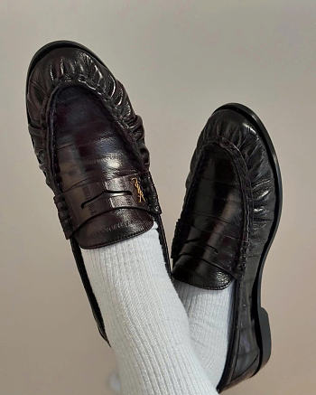YSL Le Loafer Supple In Eel Black