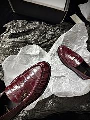 YSL Le Loafer Supple In Eel Burgundy - 3