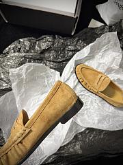 YSL Le Loafer Supple In Suede Yellow - 3