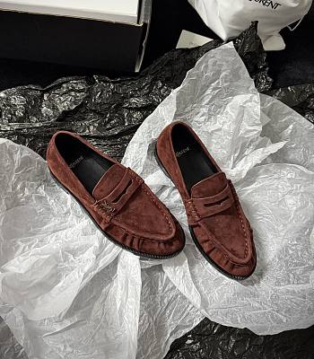 YSL Le Loafer Supple In Suede Brown