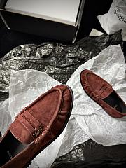 YSL Le Loafer Supple In Suede Brown - 6