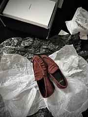 YSL Le Loafer Supple In Suede Brown - 4