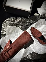 YSL Le Loafer Supple In Suede Brown - 3