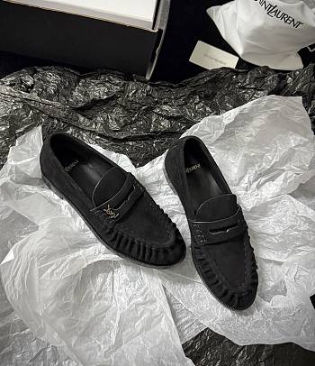 YSL Le Loafer Supple In Suede Black
