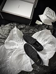YSL Le Loafer Supple In Suede Black - 6