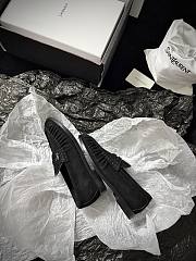 YSL Le Loafer Supple In Suede Black - 5