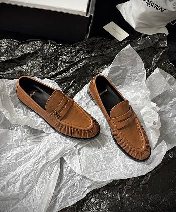 YSL Le Loafer Supple In Smooth Cognac