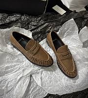 YSL Le Loafer Supple In Smooth Khaki - 1