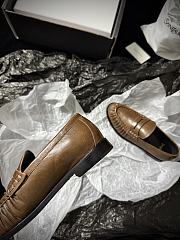 YSL Le Loafer Supple In Smooth Khaki - 5