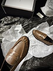 YSL Le Loafer Supple In Smooth Khaki - 6