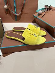 Loro Piana Summer Charms Sandal Suede Goatskin Yellow - 2