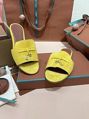 Loro Piana Summer Charms Sandal Suede Goatskin Yellow - 3