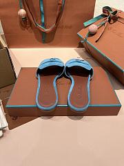 Loro Piana Summer Charms Sandal Suede Goatskin Light Blue - 5