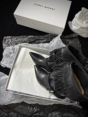 Isabel Marant Elten 45 Fringed Leather Boots In Black - 2