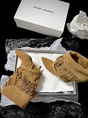 Isabel Marant Elten 45 Suede Leather Boots In Cognac - 6