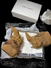 Isabel Marant Elten 45 Suede Leather Boots In Cognac - 2