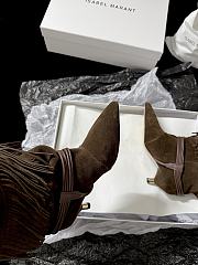 Isabel Marant Elten 45 Suede Leather Boots In Brown - 6
