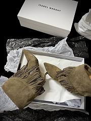 Isabel Marant Elten 45 Suede Leather Boots In Dark Beige - 3