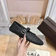 Alaia Ballet Flats In Knitted Lurex Black  - 4