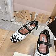 Alaia Ballet Flats In Knitted Lurex Black - White - 6