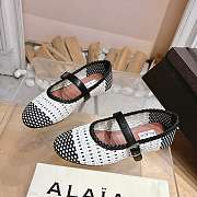 Alaia Ballet Flats In Knitted Lurex Black - White - 5