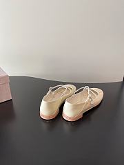 Jimmy Choo Eleri Ballerina White Patent Leather Ballerina Pump with Pearl Charm - 5