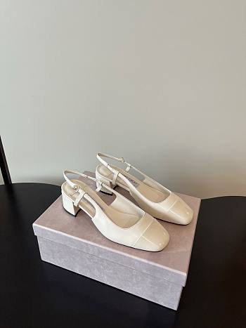 Jimmy Choo Elisa Sling Back 45 Patent Leather Pumps Latte 