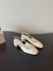 Jimmy Choo Elisa Sling Back 45 Patent Leather Pumps Latte  - 2